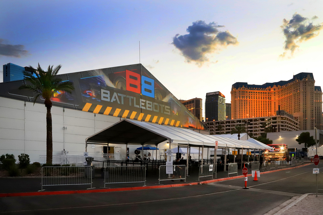 Behold - BattleBots Arena! The only location in the world for nightly robot fighting. Come see our live, family friendly, best new show in Las Vegas: BattleBots Destruct-A-Thon 